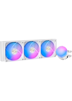 Система жидкостного охлаждения/ Water Cooling System Ocypus Delta L36 WH ARGB V2 (300W, 360mm, White, ARGB, Fans: 3x120mm, 73CFM, 2000RPM/ Pump height 60mm, 27dBA, 2650RPM, Rad thickness 27mm/ S: 1851, 1700, 1200, 115X, AM5, AM4)
