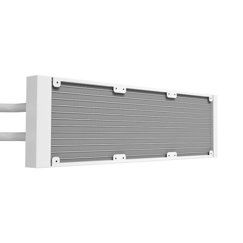Система жидкостного охлаждения/ Water Cooling System Geometric Future Eskimo Pro 420 (300W, 420mm, ARGB, White/ Fans: 3x140mm, 91.15CFM, 34.0dBA, 2400RPM/ Pump height 54mm, 3500RPM, Rad thickness 27mm/ S: 1851, 1700, 1200, 115X, 2011, 2066, AM5, AM4)