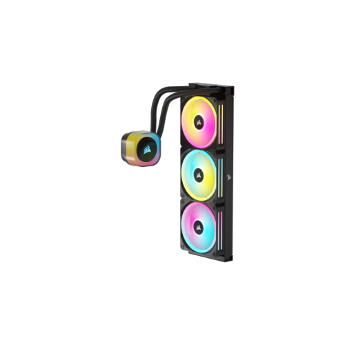 Система жидкостного охлаждения/ Water Cooling System Corsair iCUE LINK H150i RGB (360mm, Black, RGB/ Fans: 3x120mm, 63.1CFM, 37dBA, 2400RPM/Rad thickness 27mm/ S: 1851, 1700, 1200, 115X, AM5, AM4)