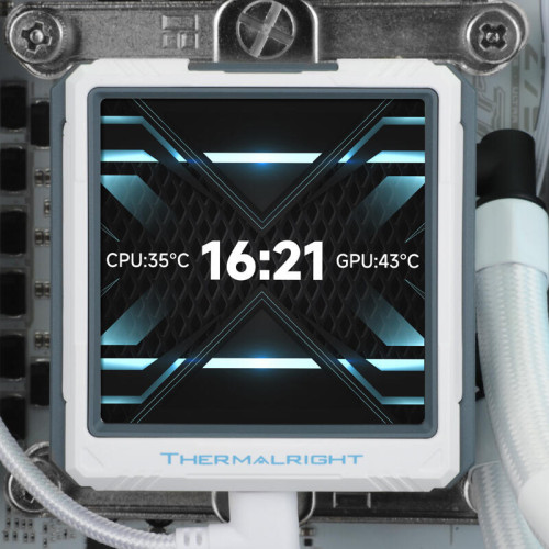 Водяное охлаждение для процессора/ Thermalright Frozen Warframe 360 Ultra White Argb (360mm, White, ARGB/ Fans: 3x120mm, 70.84CFM, 29.8dBA, 2000RPM/ Pump height 60mm, 23dBA, 3000RPM, Rad thickness 27mm/ S: 1200, 1700, 1851, 2011, 2066, 115X, AM5, AM4)