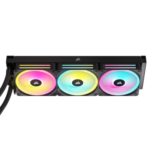 Система жидкостного охлаждения/ Water Cooling System Corsair iCUE LINK H150i RGB (360mm, Black, RGB/ Fans: 3x120mm, 63.1CFM, 37dBA, 2400RPM/Rad thickness 27mm/ S: 1851, 1700, 1200, 115X, AM5, AM4)