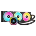 Система жидкостного охлаждения/ Water Cooling System Corsair iCUE LINK H150i RGB (360mm, Black, RGB/ Fans: 3x120mm, 63.1CFM, 37dBA, 2400RPM/Rad thickness 27mm/ S: 1851, 1700, 1200, 115X, AM5, AM4)