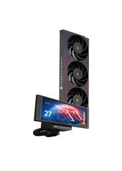 Водяное охлаждение для процессора/ Water Cooling System Thermalright Trofeo Vision 360 (360mm, LED, Black, ARGB/ Fans: 3x120mm, 69CFM, 27dBA, 2150RPM/ Pump height 102mm, 6400RPM, Rad thickness 27mm/ S: 1700, 1200, 1851, 115X, 2011, 2066, AM5, AM4)