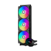 Система охлаждения/ Water Cooling System PCCooler DA360 V2 ARGB BK (300W, 360mm, Black, ARGB/ Fans: 3x120mm, 80.74FM, 36.5dBA, 2000RPM/ Pump height 54.3mm, 15dBA, 2600RPM, Rad thickness 27mm/ S: 1851, 1700, 1200, 115X, AM5, AM4)