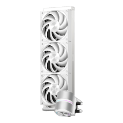 Система охлаждения/ Water Cooling System PCCooler DE360 Pro WH (300W, 360mm, White, ARGB Pump, Fans: 3x120mm, 86.73CFM, 32dBA, 2200RPM/ Pump height 57mm, 28dBA, 3200RPM, Rad thickness 27mm/ S: 1851, 1700, 1200, 115X, AM5, AM4, AM3)