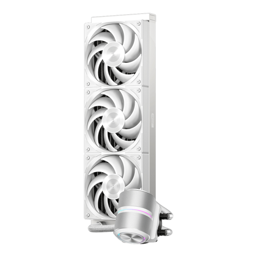Система охлаждения/ Water Cooling System PCCooler DE360 Pro WH (300W, 360mm, White, ARGB Pump, Fans: 3x120mm, 86.73CFM, 32dBA, 2200RPM/ Pump height 57mm, 28dBA, 3200RPM, Rad thickness 27mm/ S: 1851, 1700, 1200, 115X, AM5, AM4, AM3)