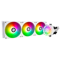 Система жидкостного охлаждения/ Water Cooling System Thermalright Aqua Elite 360 V6 (360mm, White, ARGB/ Fans: 3x120mm, 70.84CFM, 29.8dBA, 2000RPM/ Pump height 53.5mm, 2800RPM, Rad thickness 27mm/ S: 1700, 1200, 1851, 115X, AM5, AM4)