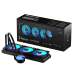 Система жидкостного охлаждения для ПК/ Water Cooling System Fractal Design Lumen S36 V2 RGB (200W, 360mm, Black, ARGB/ Fans: 3x120mm, 56CFM, 33.2dBA, 2000RPM/ Pump height 67mm, 22dBA, 4000RPM, Rad thickness 27mm/ S: 1851, 1700, 1200, 115X, 2011, 2066, AM5