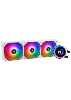 Водяное охлаждение для процессора/ Thermalright Frozen Notte 360 White Argb V2 (360mm, White, ARGB/ Fans: 3x120mm, 72.37CFM, 27.7dBA, 2000RPM/ Pump height 54mm, 28dBA, 5300RPM, Rad thickness 27mm/ S: 1200, 1700, 1851, 2011, 2066, 115X, AM2, AM2+, AM3, AM3