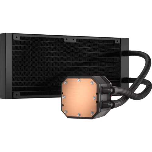 Система жидкостного охлаждения/ Water Cooling System Corsair iCUE H100i ELITE CAPELLIX XT (240mm, Black, RGB/ Fans: 2x120mm, 65.57CFM, 34.1dBA, 2100RPM/ S: 1851, 1700, 1200, 115x, 2011, 2066, AM5, AM4)