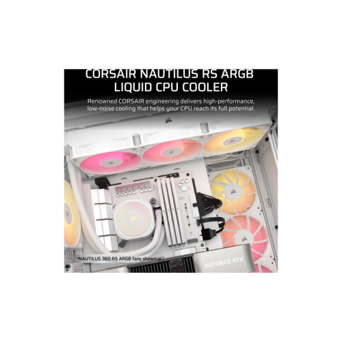 Система жидкостного охлаждения/ Water Cooling System Corsair NAUTILUS 240 ARGB (240mm, White, ARGB/ Fans: 2x120mm, 74.37CFM, 34dBA, 2100RPM/ S: 1851, 1700, AM5, AM4) Система жидкостного охлаждения/ Water Cooling System Corsair NAUTILUS 240 ARGB (240mm, White, ARGB/ Fans: 2x120mm, 74.37CFM, 34dBA, 2100RPM/ S: 1851, 1700, AM5, AM4)
