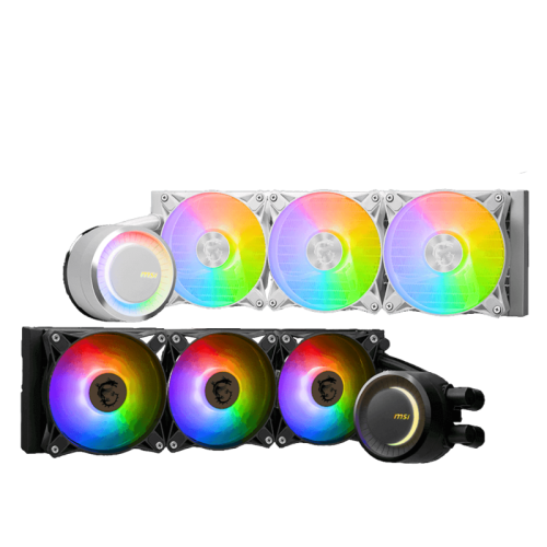 Система жидкостного охлаждения/ Water Cooling System MSI MAG CORELIQUID E360 (325W, 360mm, Black, ARGB/ Fans: 3x120mm, 75.04CFM, 32.5dBA, 1800RPM/ Pump 20dBA, 3000RPM, Rad thickness 27mm/ S: 1851, 1700, 1200, 115X, AM5, AM4, TR4,sTRx4)
