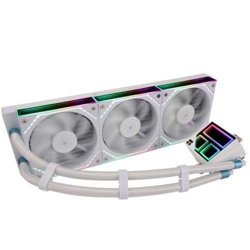Водяное охлаждение для процессора/ Water Cooling System Thermalright Frozen Infinity 360 (360mm, White, ARGB/ Fans: 3x120mm, 68.9CFM, 28.2dBA, 2000RPM/ Pump height 60mm, Rad thickness 27mm/ S: 1700, 1200, 1851, 115X, 2011, 2066, AM5, AM4)