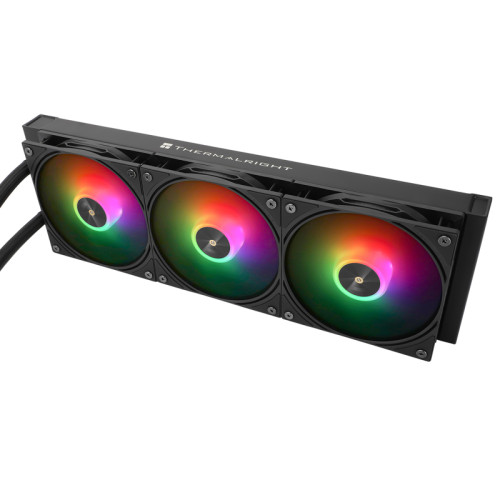 Водяное охлаждение для процессора Water Cooling System Thermalright Frozen Warframe 360 Black Argb (360mm, Black, ARGB/ Fans: 3x120mm, 70.84CFM, 29.8dBA, 2000RPM/ Pump height 60mm, 23dBA, 3000RPM, Rad thickness 27mm/ S: 1200, 1700, 1851, 2011, 2066, 115X,
