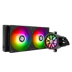 Система жидкостного охлаждения/ Water Cooling System Thermalright Aqua Elite 240 V6 (240mm, Black, ARGB/ Fans: 2x120mm, 70.84CFM, 29.8dBA, 2000RPM/ Pump height 53.5mm, 2800RPM, Rad thickness 27mm/ S: 1700, 1200, 1851, 115X, AM5, AM4)