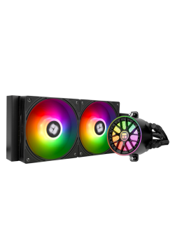 Система жидкостного охлаждения/ Water Cooling System Thermalright Aqua Elite 240 V6 (240mm, Black, ARGB/ Fans: 2x120mm, 70.84CFM, 29.8dBA, 2000RPM/ Pump height 53.5mm, 2800RPM, Rad thickness 27mm/ S: 1700, 1200, 1851, 115X, AM5, AM4)