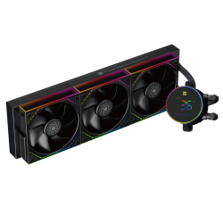 Система жидкостного охлаждения/ Water Cooling System Thermalright Frozen Magic 360 Digital V2 (360mm, LED temp., Black, ARGB/ Fans: 3x120mm, 68.9CFM, 28.2dBA, 2000RPM/ Pump height 54.4mm, Rad thickness 27mm/ S: 1700, 1200, 1851, 115X, AM5, AM4)