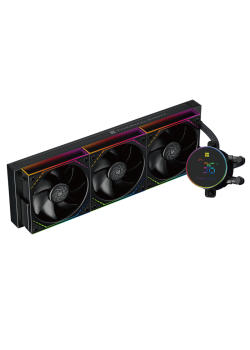 Система жидкостного охлаждения/ Water Cooling System Thermalright Frozen Magic 360 Digital V2 (360mm, LED temp., Black, ARGB/ Fans: 3x120mm, 68.9CFM, 28.2dBA, 2000RPM/ Pump height 54.4mm, Rad thickness 27mm/ S: 1700, 1200, 1851, 115X, AM5, AM4)