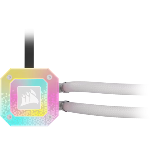 Система жидкостного охлаждения/ Water Cooling System Corsair iCUE H150i ELITE CAPELLIX XT (360mm, White, RGB/ Fans: 3x120mm, 65.57CFM, 37dBA, 2100RPM/Rad thickness 27mm/ S: 1851, 1700, 1200, 115X, AM5, AM4)