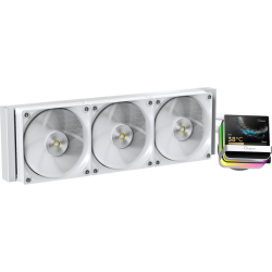 Система жидкостного охлаждения/ Water Cooling System Ocypus Sigma L36 PRO WH (310W, 360mm, LED, White, ARGB/ Fans: 3x120mm, 90CFM, 2400RPM/ Pump height 97mm, 30dBA, 3100RPM, Rad thickness 27mm/ S: 1851, 1700, 1200, 115X, AM5, AM4)