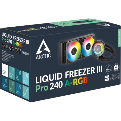 Жидкостная система охлаждения Arctic Cooling Liquid Freezer III Pro 240 A-RGB Multi Compatible All-In-One CPU Water Cooler (ACFRE00182A) Жидкостная система охлаждения Arctic Cooling Liquid Freezer III Pro 240 A-RGB Multi Compatible All-In-One CPU Water Cooler (ACFRE00182A)