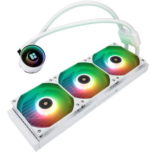 Водяное охлаждение для процессора/ Thermalright Frozen Notte 360 White Argb V2 (360mm, White, ARGB/ Fans: 3x120mm, 72.37CFM, 27.7dBA, 2000RPM/ Pump height 54mm, 28dBA, 5300RPM, Rad thickness 27mm/ S: 1200, 1700, 1851, 2011, 2066, 115X, AM2, AM2+, AM3, AM3 Водяное охлаждение для процессора/ Thermalright Frozen Notte 360 White Argb V2 (360mm, White, ARGB/ Fans: 3x120mm, 72.37CFM, 27.7dBA, 2000RPM/ Pump height 54mm, 28dBA, 5300RPM, Rad thickness 27mm/ S: 1200, 1700, 1851, 2011, 2066, 115X, AM2, AM2+, AM3, AM3