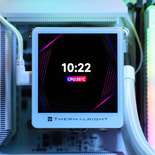 Водяное охлаждение для процессора/ Water Cooling System Thermalright Grand Vision 360 (360mm, LED, White, ARGB/ Fans: 3x120mm, 80.45CFM, 29.4dBA, 2150RPM/ Pump height 72.5mm, 6400RPM, Rad thickness 27mm/ S: 1700, 1200, 1851, 115X, 2011, 2066, AM5, AM4)