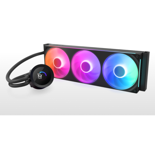 Система жидкостного охлаждения для ПК/ Water Cooling System NZXT Kraken Plus 360 RGB V2 (260W, 360mm, LED temp., Black, RGB/ Fans: 3x120mm, 75.05CFM, 31.9dBA, 2400RPM/ Pump height 55.97mm, 2800RPM, Rad thickness 27mm/ S: 1851, 1700, 1200, 115X, AM5, AM4) Система жидкостного охлаждения для ПК/ Water Cooling System NZXT Kraken Plus 360 RGB V2 (260W, 360mm, LED temp., Black, RGB/ Fans: 3x120mm, 75.05CFM, 31.9dBA, 2400RPM/ Pump height 55.97mm, 2800RPM, Rad thickness 27mm/ S: 1851, 1700, 1200, 115X, AM5, AM4)
