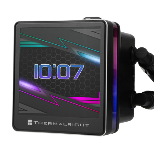 Водяное охлаждение для процессора/ Water Cooling System Thermalright Grand Vision 240 (240mm, LED, Black, ARGB/ Fans: 2x120mm, 80.45CFM, 29.4dBA, 2150RPM/ Pump height 72.5mm, 6400RPM, Rad thickness 27mm/ S: 1700, 1200, 1851, 115X, 2011, 2066, AM5, AM4) Водяное охлаждение для процессора/ Water Cooling System Thermalright Grand Vision 240 (240mm, LED, Black, ARGB/ Fans: 2x120mm, 80.45CFM, 29.4dBA, 2150RPM/ Pump height 72.5mm, 6400RPM, Rad thickness 27mm/ S: 1700, 1200, 1851, 115X, 2011, 2066, AM5, AM4)
