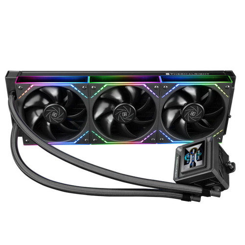 Водяное охлаждение для процессора/ Water Cooling System Thermalright Frozen Warframe SE 360 ARGB V2 (360mm, LED temp., Black, ARGB/ Fans: 3x120mm, 68.9CFM, 28.2dBA, 2000RPM/ Pump height 59mm, Rad thickness 27mm/ S: 1851, 1700, 1200, 115X, AM5, AM4)