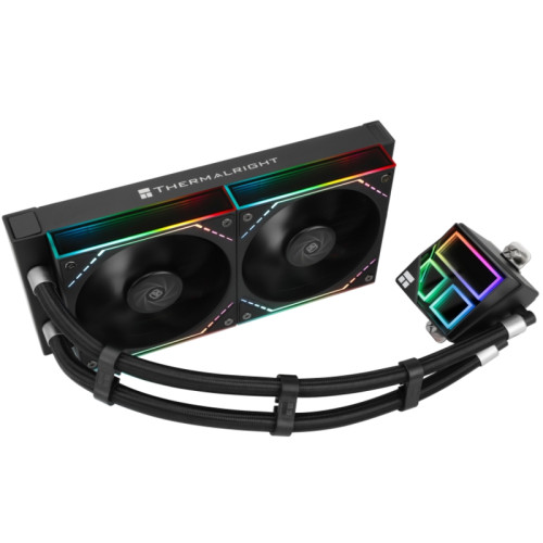 Водяное охлаждение для процессора/ Water Cooling System Thermalright Frozen Infinity 240 (240mm, Black, ARGB/ Fans: 2x120mm, 68.9CFM, 28.2dBA, 2000RPM/ Pump height 60mm, Rad thickness 27mm/ S: 1700, 1200, 1851, 115X, AM5, AM4)