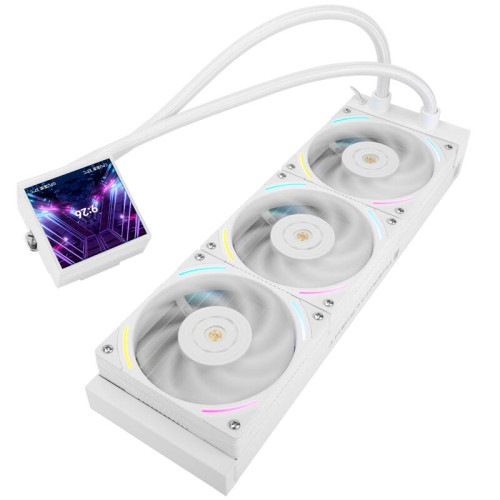 Водяное охлаждение для процессора/ Water Cooling System Thermalright Hyper Vision 360 (360mm, LED, White, ARGB/ Fans: 3x120mm, 69CFM, 27dBA, 2150RPM/ Pump height 68mm, 6400RPM, Rad thickness 27mm/ S: 1700, 1200, 1851, 115X, 2011, 2066, AM5, AM4) Водяное охлаждение для процессора/ Water Cooling System Thermalright Hyper Vision 360 (360mm, LED, White, ARGB/ Fans: 3x120mm, 69CFM, 27dBA, 2150RPM/ Pump height 68mm, 6400RPM, Rad thickness 27mm/ S: 1700, 1200, 1851, 115X, 2011, 2066, AM5, AM4)