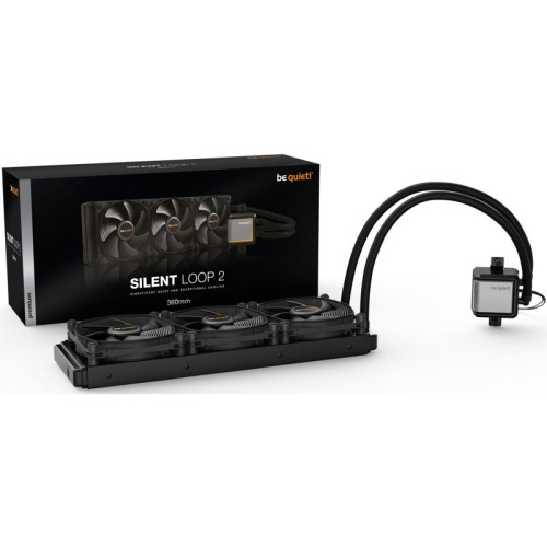Водяное охлаждение для процессора/ Water Cooling System be quiet! SILENT LOOP 2 360mm (230W, 360mm, Black, ARGB Pump/ Fans: 3x120mm, 73.4CFM, 38dBA, 2200RPM/ Pump 2800RPM, Rad thickness 27mm/ S: 1700, 1200, 20XX, 115X, AM5, AM4)