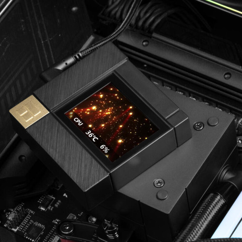 Система жидкостного охлаждения/ Water Cooling System Thermalright Core Matrix 240 Vision (240mm, LED, Black, ARGB/ Fans: 2x120mm, 68.9CFM, 28.2dBA, 2000RPM/ Pump height 64.4mm, Rad thickness 27mm/ S: 1700, 1200, 1851, 115X, AM5, AM4)
