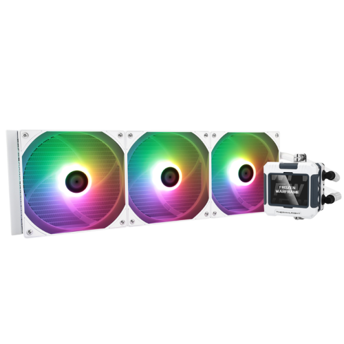 Водяное охлаждение для процессора/ Water Cooling System Thermalright Frozen Warframe 420 ARGB (420mm, LED, White, ARGB/ Fans: 3x140mm, 88.7CFM, 29.8dBA, 1750RPM/ Pump height 60mm, 23dBA, 3000RPM, Rad thickness 27mm/ S: 1851, 1700, 1200, 115X, 2011, 2066, 