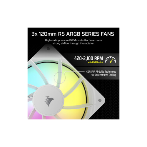 Система жидкостного охлаждения/ Water Cooling System Corsair NAUTILUS 360 ARGB (360mm, White, ARGB/ Fans: 3x120mm, 72.8CFM, 36dBA, 1700RPM/ S: 1851, 1700, AM5, AM4) Система жидкостного охлаждения/ Water Cooling System Corsair NAUTILUS 360 ARGB (360mm, White, ARGB/ Fans: 3x120mm, 72.8CFM, 36dBA, 1700RPM/ S: 1851, 1700, AM5, AM4)