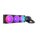 Система жидкостного охлаждения для ПК/ Water Cooling System NZXT Kraken Elite 420 RGB (350W, 420mm, LED temp., Black/ Fans: 3x140mm, 98.61CFM, 34.5dBA, 2000RPM/ Pump height 65mm, 2800RPM, Rad thickness 27mm/ S: 1851, 1700, 1200, 115X, AM5, AM4)