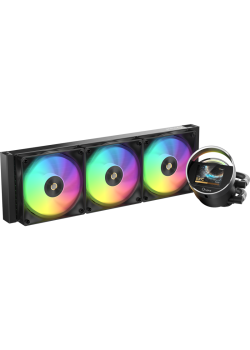 Система жидкостного охлаждения/ Water Cooling System Ocypus Sigma L36 BK ARGB (300W, 360mm, LED, Black, ARGB/ Fans: 3x120mm, 73CFM, 2000RPM/ Pump height 99mm, 27dBA, 3100RPM, Rad thickness 27mm/ S: 1851, 1700, 1200, 115X, AM5, AM4)