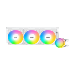 Водяное охлаждение для процессора/ Water Cooling System SAMA L60 White (360mm, White, ARGB/ Fans: 3x120mm, 82.79CFM, 29dBA, 2000RPM/ Pump height 52mm, 29dBA, 2500RPM, Rad thickness 27mm/ S: 1851, 1700, 1200, 20XX, 115X, AM5, AM4)
