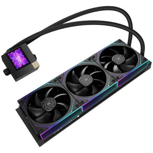 Система жидкостного охлаждения/ Water Cooling System Thermalright Core Matrix 360 Vision (360mm, LED, Black, ARGB/ Fans: 3x120mm, 68.9CFM, 28.2dBA, 2000RPM/ Pump height 64.4mm, Rad thickness 27mm/ S: 1700, 1200, 1851, 115X, AM5, AM4)