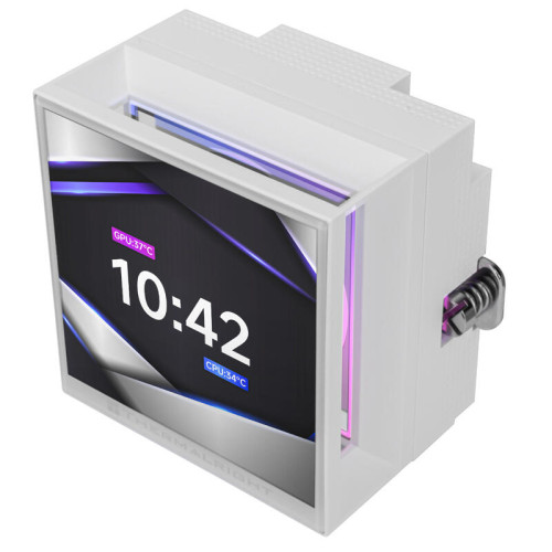 Водяное охлаждение для процессора/ Water Cooling System Thermalright Hyper Vision 360 (360mm, LED, White, ARGB/ Fans: 3x120mm, 69CFM, 27dBA, 2150RPM/ Pump height 68mm, 6400RPM, Rad thickness 27mm/ S: 1700, 1200, 1851, 115X, 2011, 2066, AM5, AM4) Водяное охлаждение для процессора/ Water Cooling System Thermalright Hyper Vision 360 (360mm, LED, White, ARGB/ Fans: 3x120mm, 69CFM, 27dBA, 2150RPM/ Pump height 68mm, 6400RPM, Rad thickness 27mm/ S: 1700, 1200, 1851, 115X, 2011, 2066, AM5, AM4)