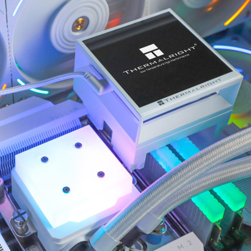 Водяное охлаждение для процессора/ Water Cooling System Thermalright Hyper Vision 360 (360mm, LED, White, ARGB/ Fans: 3x120mm, 69CFM, 27dBA, 2150RPM/ Pump height 68mm, 6400RPM, Rad thickness 27mm/ S: 1700, 1200, 1851, 115X, 2011, 2066, AM5, AM4) Водяное охлаждение для процессора/ Water Cooling System Thermalright Hyper Vision 360 (360mm, LED, White, ARGB/ Fans: 3x120mm, 69CFM, 27dBA, 2150RPM/ Pump height 68mm, 6400RPM, Rad thickness 27mm/ S: 1700, 1200, 1851, 115X, 2011, 2066, AM5, AM4)