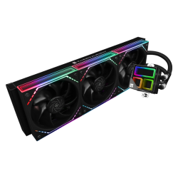 Водяное охлаждение для процессора/ Water Cooling System Thermalright Frozen Infinity 360 (360mm, Black, ARGB/ Fans: 3x120mm, 68.9CFM, 28.2dBA, 2000RPM/ Pump height 60mm, Rad thickness 27mm/ S: 1700, 1200, 1851, 115X, 2011, 2066, AM5, AM4)