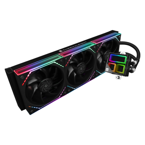 Водяное охлаждение для процессора/ Water Cooling System Thermalright Frozen Infinity 360 (360mm, Black, ARGB/ Fans: 3x120mm, 68.9CFM, 28.2dBA, 2000RPM/ Pump height 60mm, Rad thickness 27mm/ S: 1700, 1200, 1851, 115X, 2011, 2066, AM5, AM4)