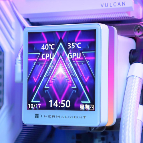 Водяное охлаждение для процессора/ Water Cooling System Thermalright Grand Vision 360 (360mm, LED, White, ARGB/ Fans: 3x120mm, 80.45CFM, 29.4dBA, 2150RPM/ Pump height 72.5mm, 6400RPM, Rad thickness 27mm/ S: 1700, 1200, 1851, 115X, 2011, 2066, AM5, AM4)