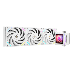 Система жидкостного охлаждения/ Water Cooling System Thermalright Elite Vision 360 (360mm, LED, White, ARGB/ Fans: 3x120mm, 69CFM, 27dBA, 2150RPM/ Pump height 63mm, Rad thickness 27mm/ S: 1700, 1200, 1851, 115X, 2011, 2066, AM5, AM4)