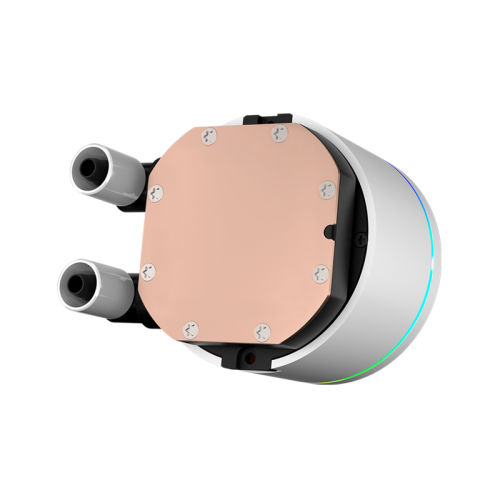 Система охлаждения/ Water Cooling System PCCooler DA360 Pro ARGB Digital WH (300W, 360mm, LED temp., White, ARGB/ Fans: 3x120mm, 75.8CFM, 33.7dBA, 2200RPM/ Pump height 57mm, 28dBA, 3000RPM, Rad thickness 27mm/ S: 1851, 1700, 1200, 20XX, 115X, AM5, AM4)