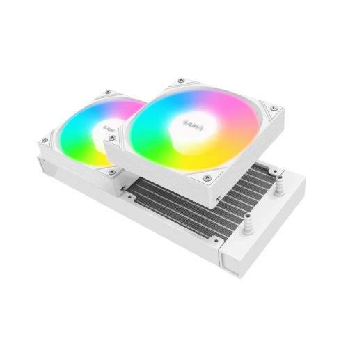 Водяное охлаждение для процессора/ Water Cooling System SAMA L40 White (240mm, White, ARGB/ Fans: 2x120mm, 82.79CFM, 29dBA, 2000RPM/ Pump height 52mm, 29dBA, 2500RPM, Rad thickness 27mm/ S: 1851, 1700, 1200, 20XX, 115X, AM5, AM4)