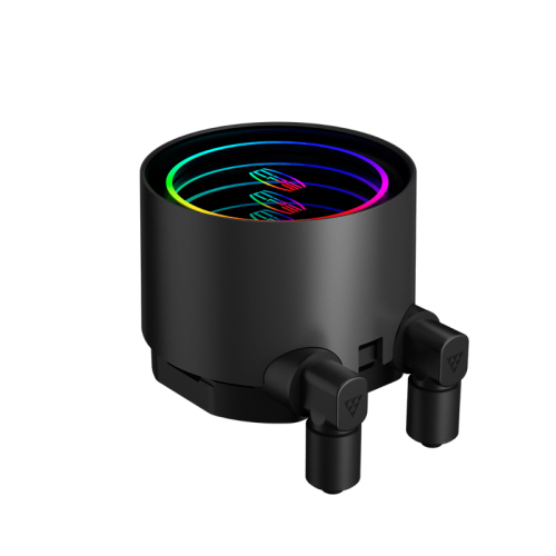 Система охлаждения/ Water Cooling System PCCooler DA240 V2 ARGB BK (270W, 240mm, LED, Black, ARGB/ Fans: 2x120mm, 80.74CFM, 36.5dBA, 2000RPM/ Pump height 54.3mm, 15dBA, 2600RPM, Rad thickness 27mm/ S: 1851, 1700, 1200, 115X, AM5, AM4)