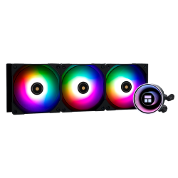 Водяное охлаждение для процессора/ Thermalright Frozen Notte 360 Black Argb V2 (360mm, Black, ARGB/ Fans: 3x120mm, 72.37CFM, 27.7dBA, 2000RPM/ Pump height 54mm, 28dBA, 5300RPM, Rad thickness 27mm/ S: 1200, 1700, 1851, 2011, 2066, 115X, AM2, AM2+, AM3, AM3